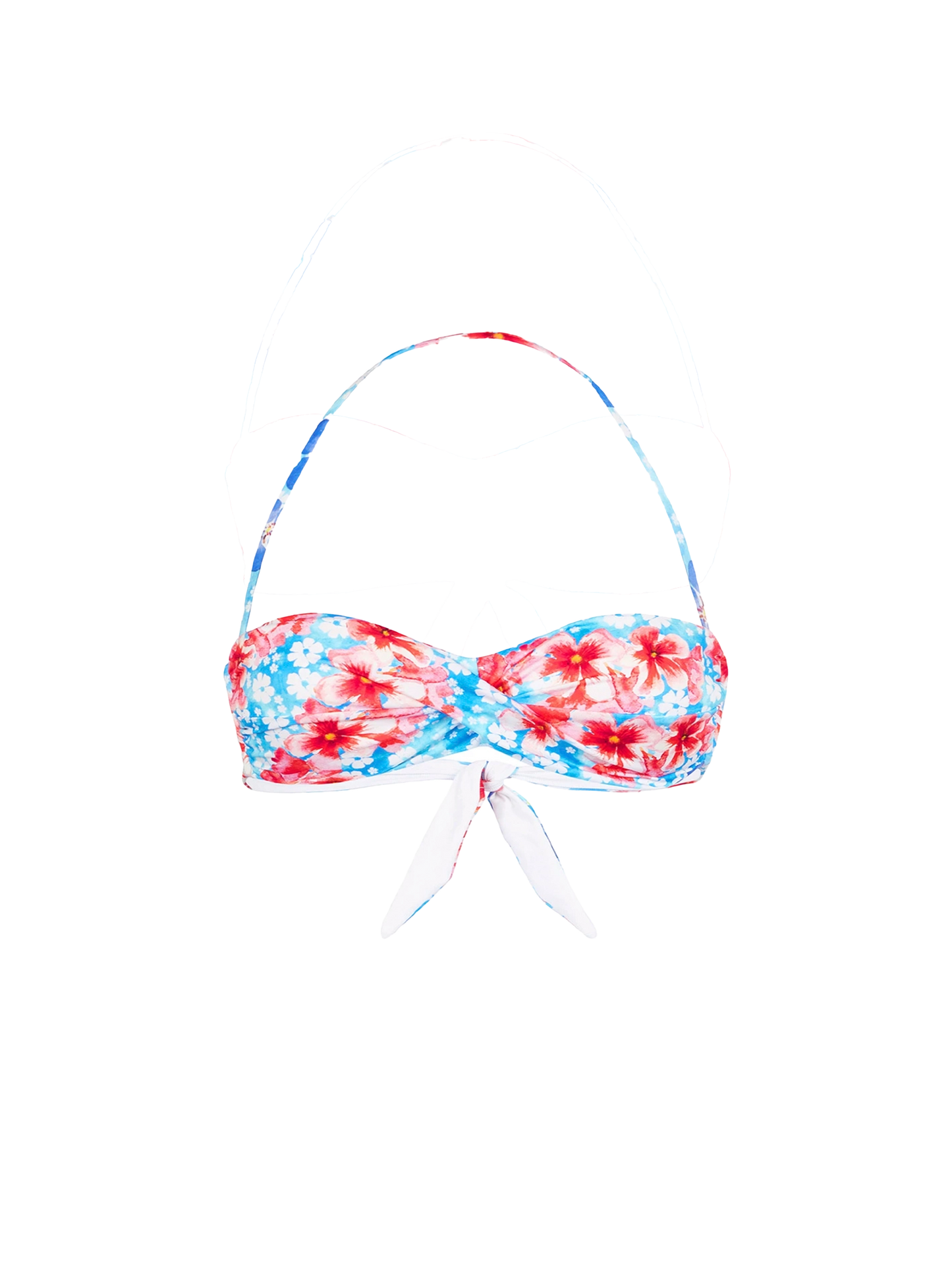 Woman bandeau top with flower print