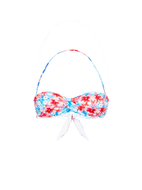 Woman bandeau top with flower print