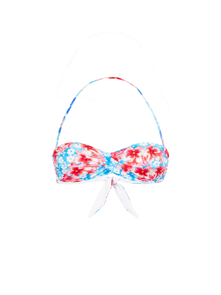 Woman bandeau top with flower print
