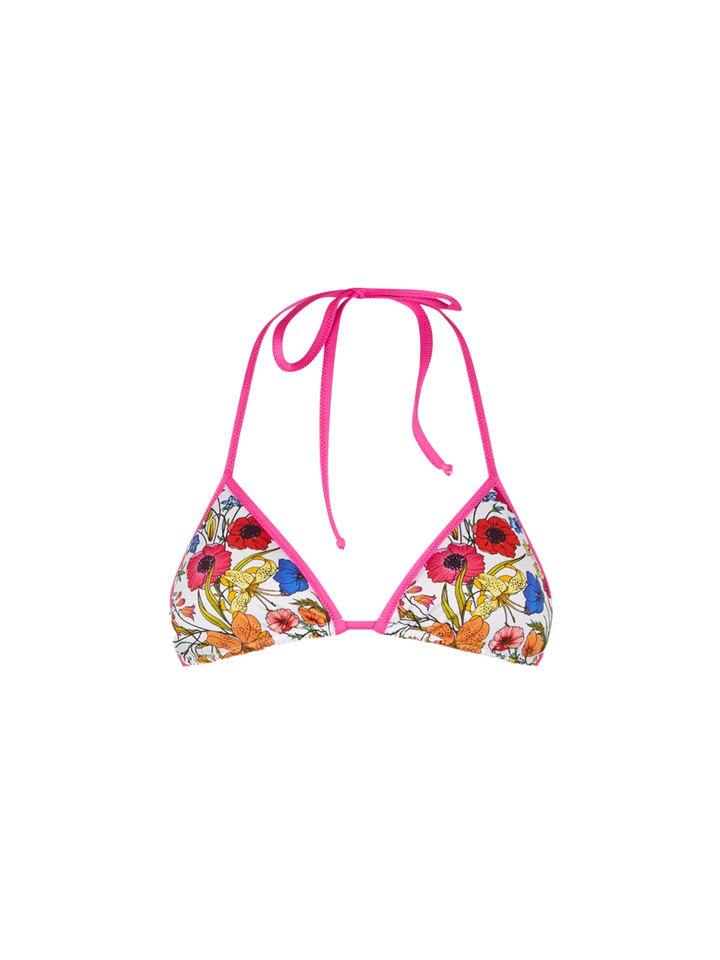 Woman triangle top with flower print