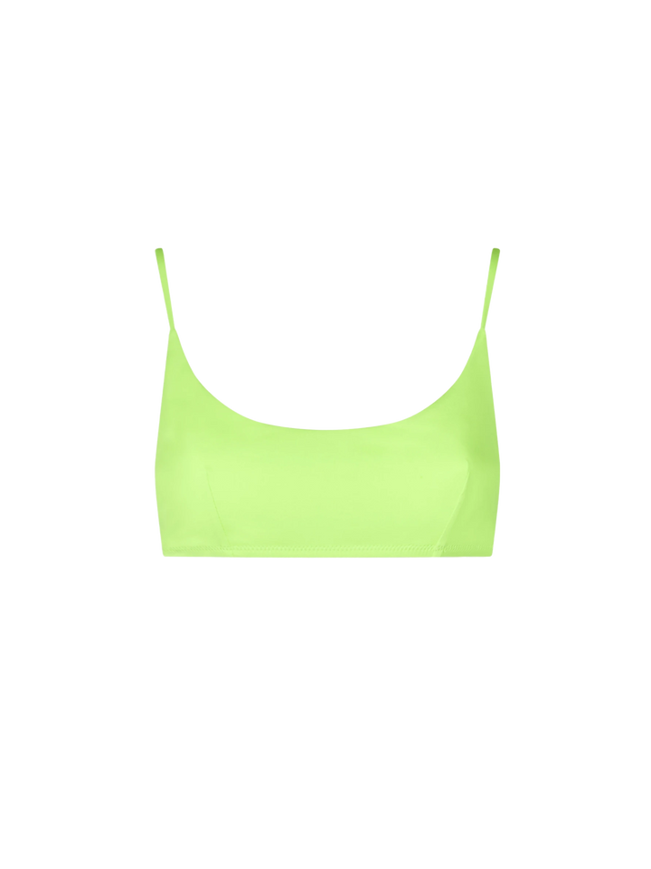 Woman fluo yellow bralette swimsuit