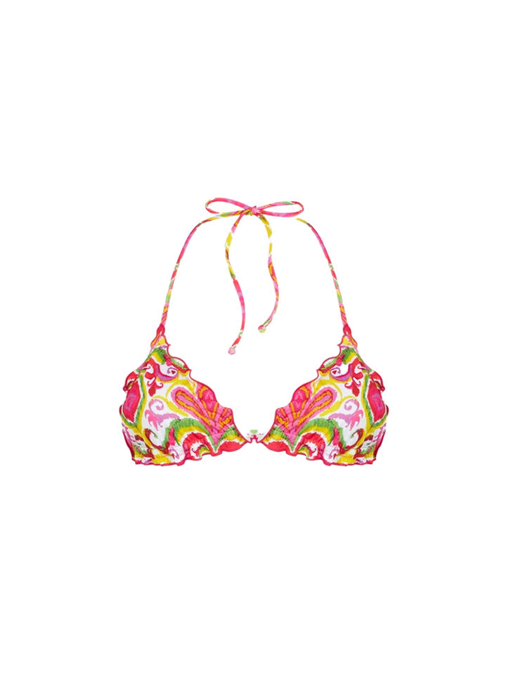 Woman triangle top swimsuit with ikat print - MC2 Saint Barth