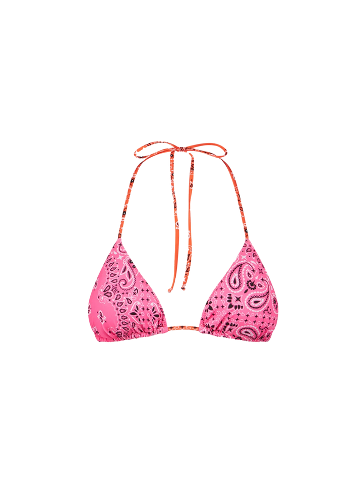 Woman triangle top with bandanna print
