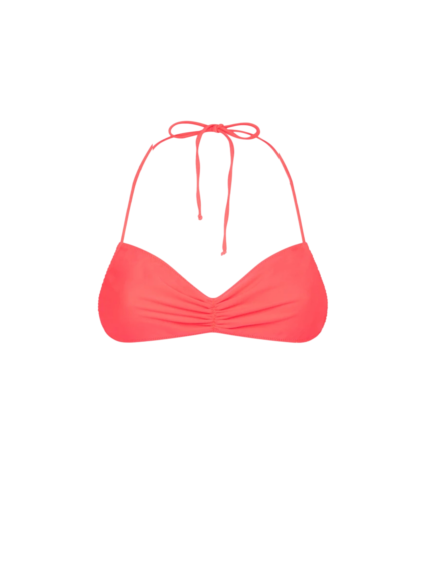 Costume da bagno donna top a fascia rosso fluo
