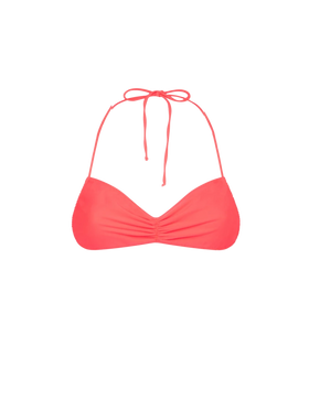 Costume da bagno donna top a fascia rosso fluo