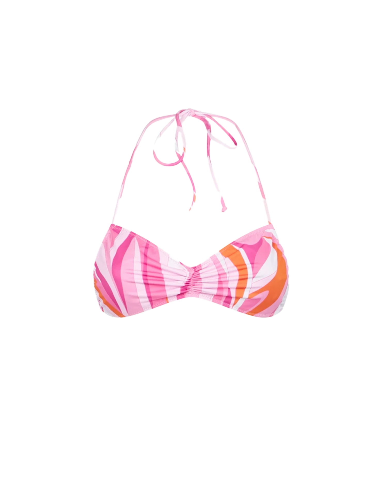 Woman bandeau top with wave print