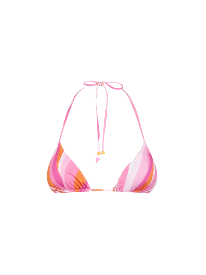 Woman triangle top with shape wave print