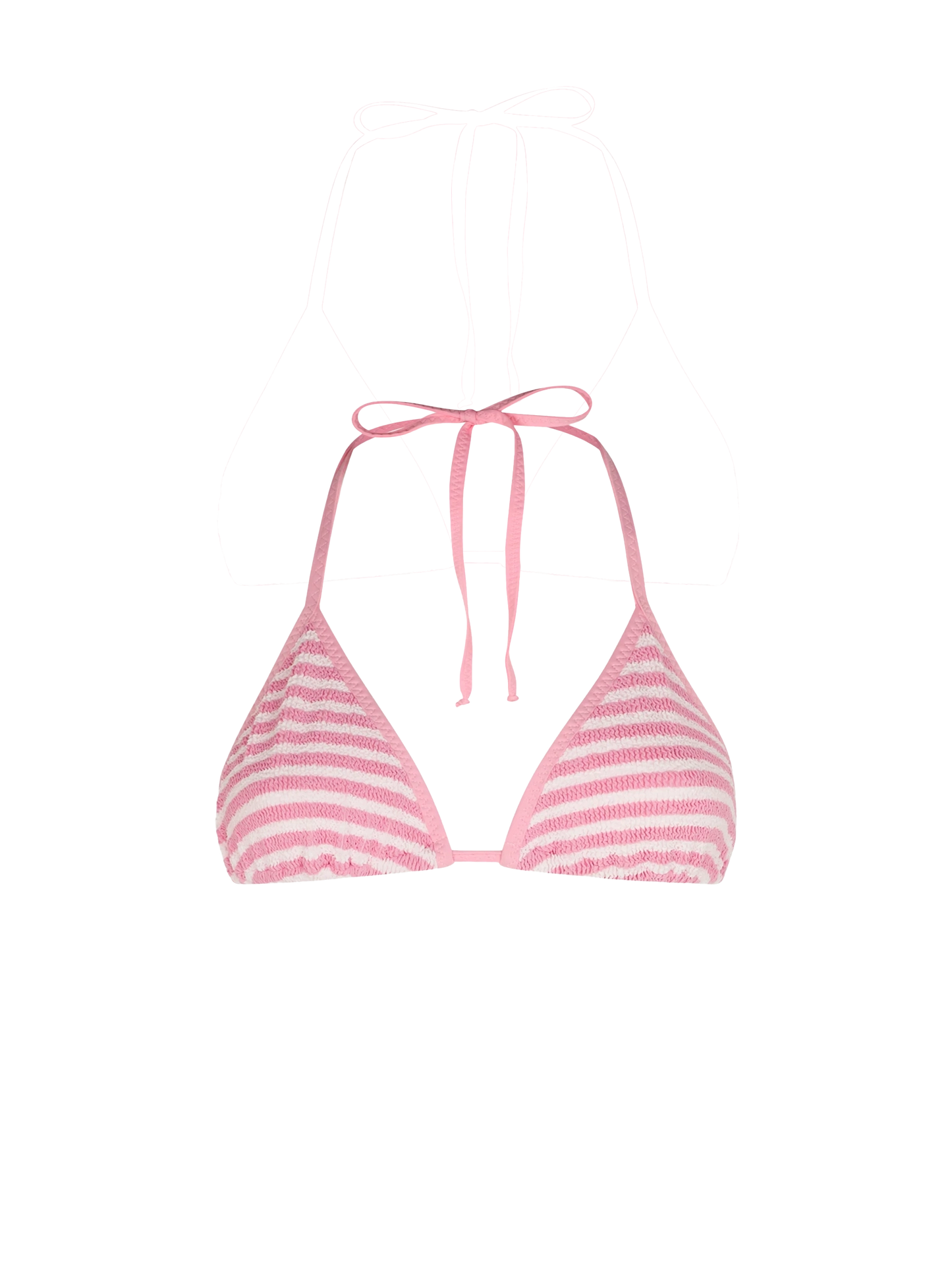 Damen-Badeanzug mit Crinkle-Triangel-Oberteil und Streifen