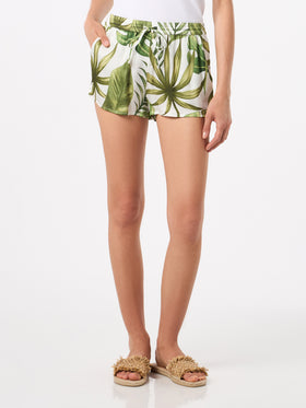 Pantaloncini da donna con stampa tropicale