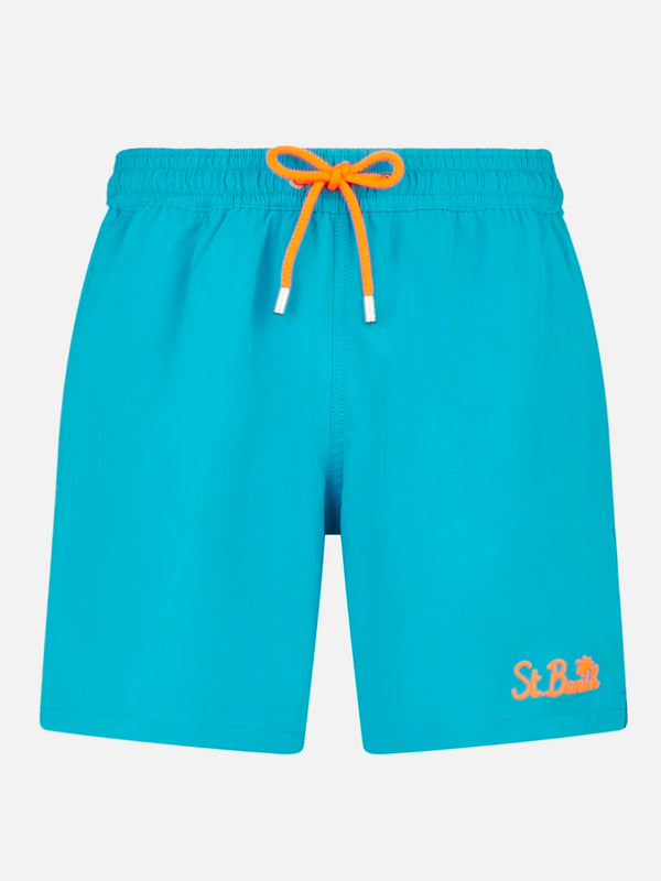 Man light blue comfort swim shorts