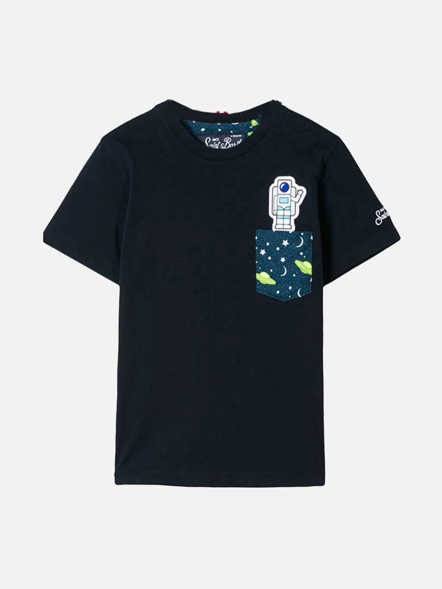 Jungen-T-Shirt mit Tasche mit Astronauten-Aufdruck