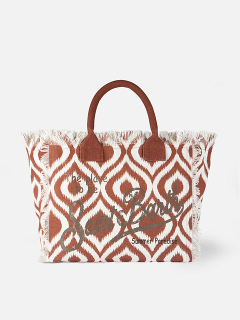 Vanity canvas shoulder bag with ikat print - MC2 Saint Barth