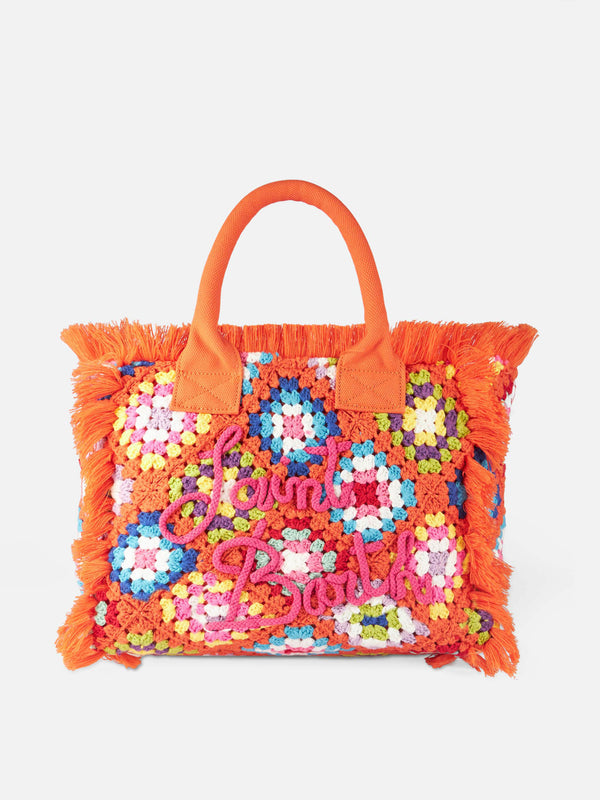 Vanity crochet shoulder bag with pattern