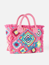 Vanity crochet shoulder bag with pattern