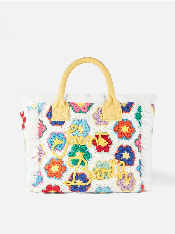 Vanity crochet flower shoulder bag