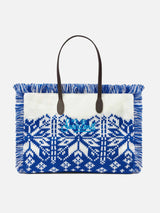 Vanity wooly shoulder bag with nordic pattern