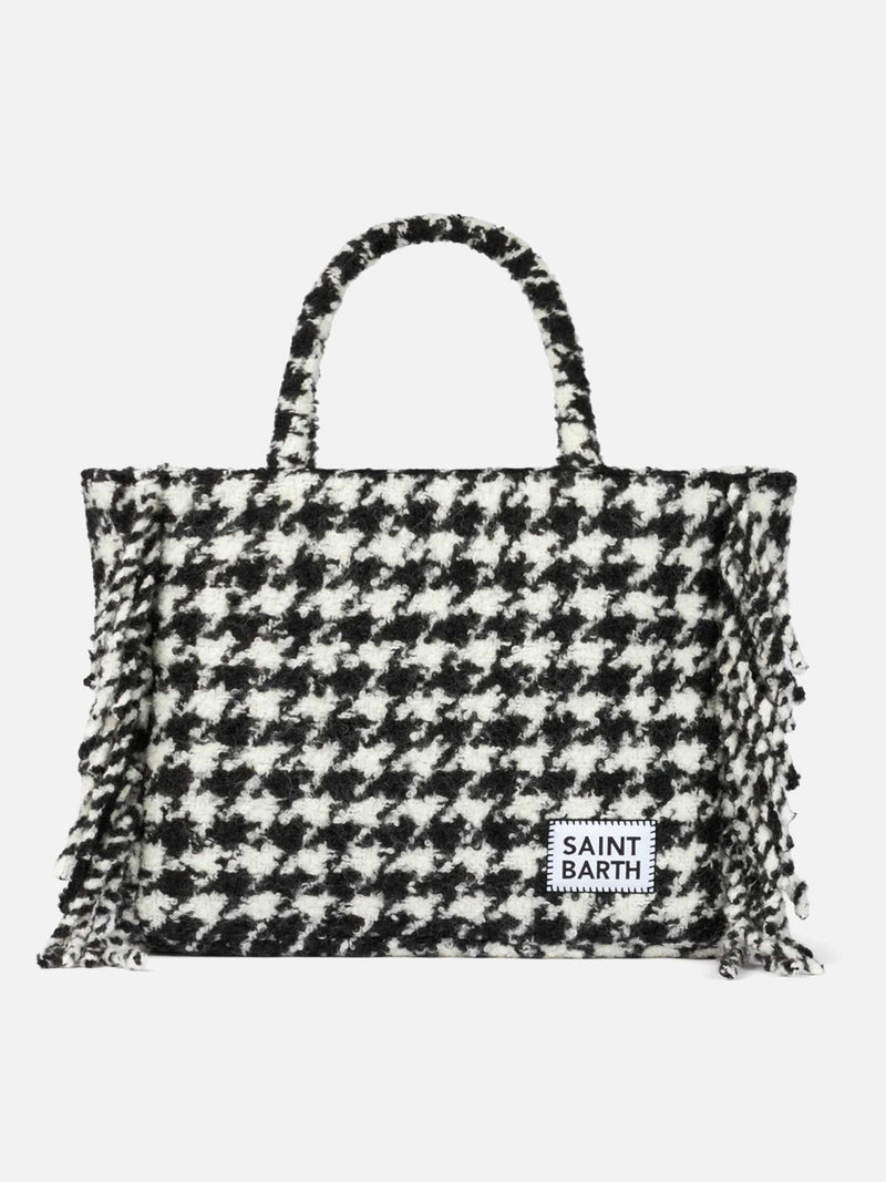 Borsa a spalla blanket Vanity con stampa pied-de-poule