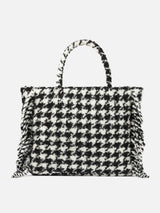 Borsa a spalla blanket Vanity con stampa pied-de-poule