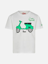 T-shirt da bambino in cotone con stampa Vespa | EDIZIONE SPECIALE VESPA®