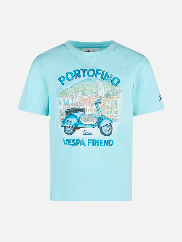 Boy cotton t-shirt with Portofino Vespa friend | Vespa® Special Edition