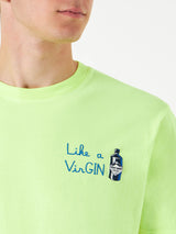 Herren-T-Shirt aus Baumwolle mit „Like a VirGIN“-Stickerei