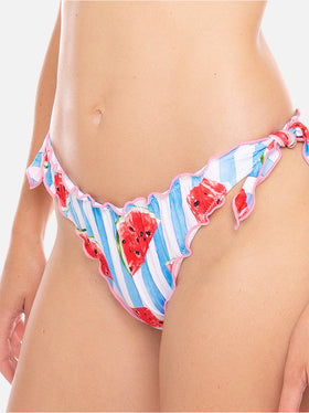 Slip mare donna con volant e stampa anguria