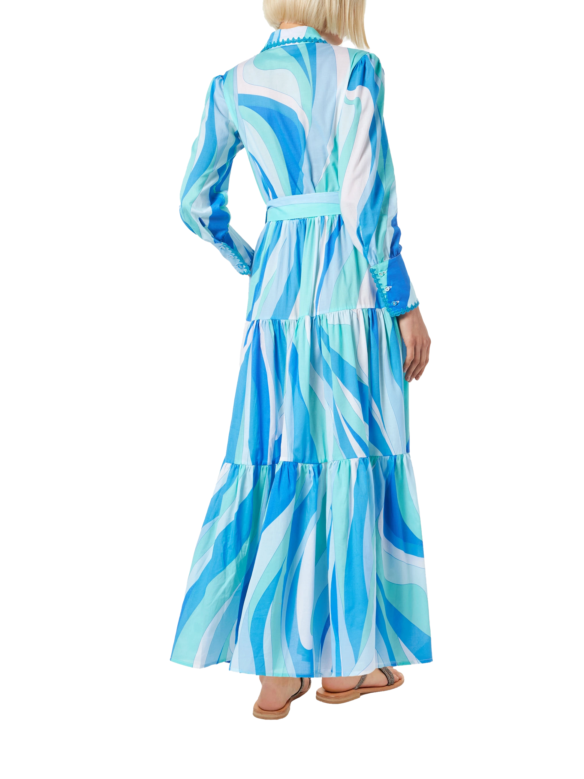Woman long dress Jensen with wave print - MC2 Saint Barth