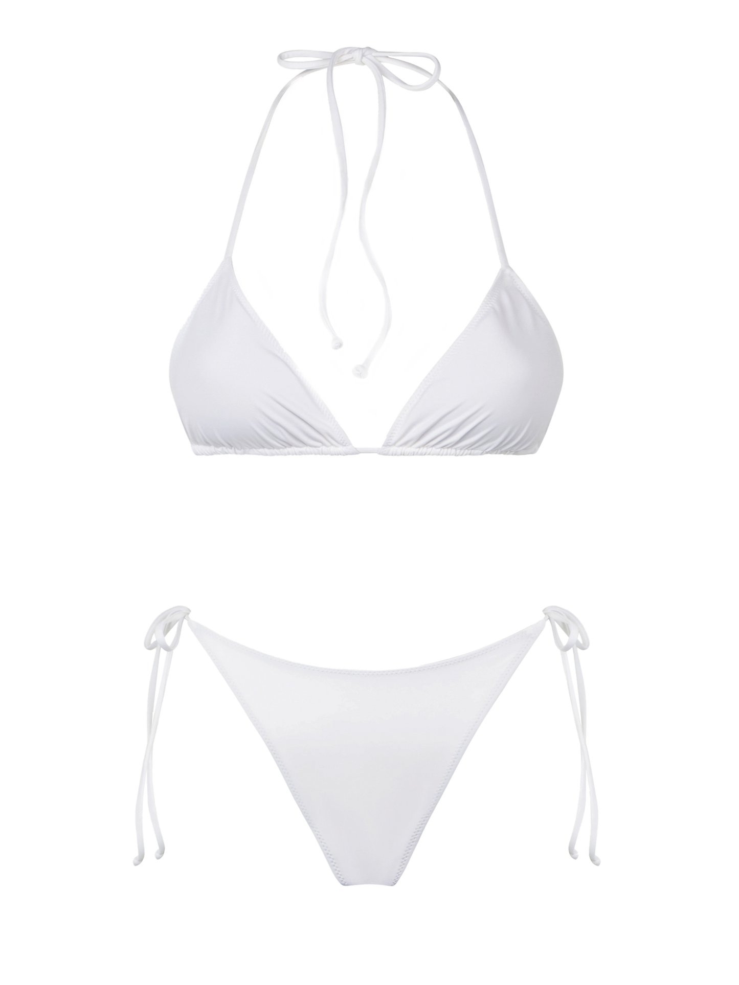 Bikini da donna a triangolo bianco