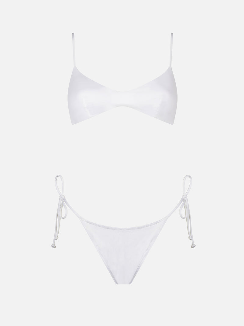 Bikini da donna a bralette bianco 