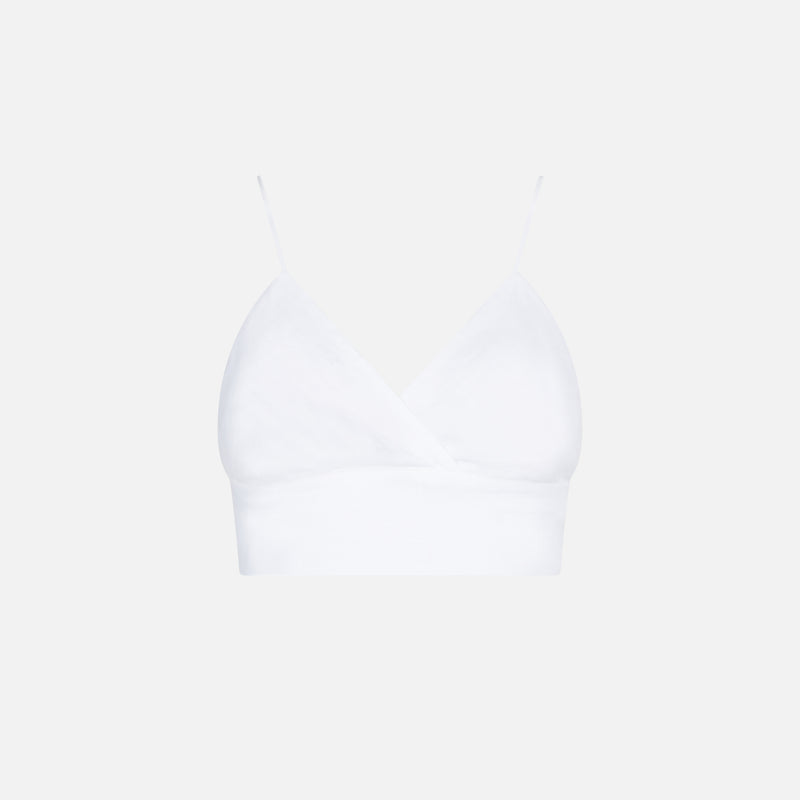 White linen bralette top