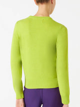 Woman acid green sweater "Acid is cool"