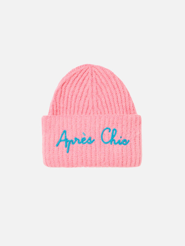 Woman brushed and ultra soft beanie with Apres Chic embroidery