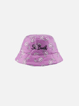 Cappello da donna modello pescatore con stampa paisley