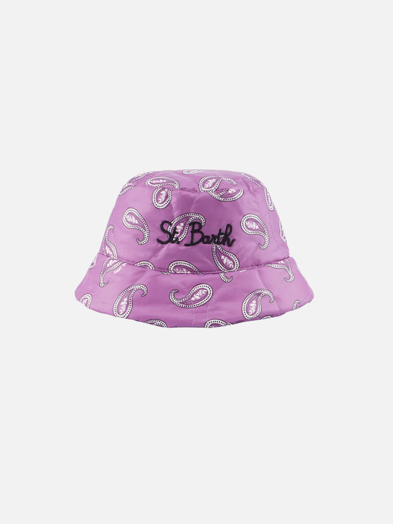 Cappello da donna modello pescatore con stampa paisley