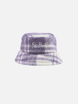 Cappello da donna modello pescatore con stampa tartan