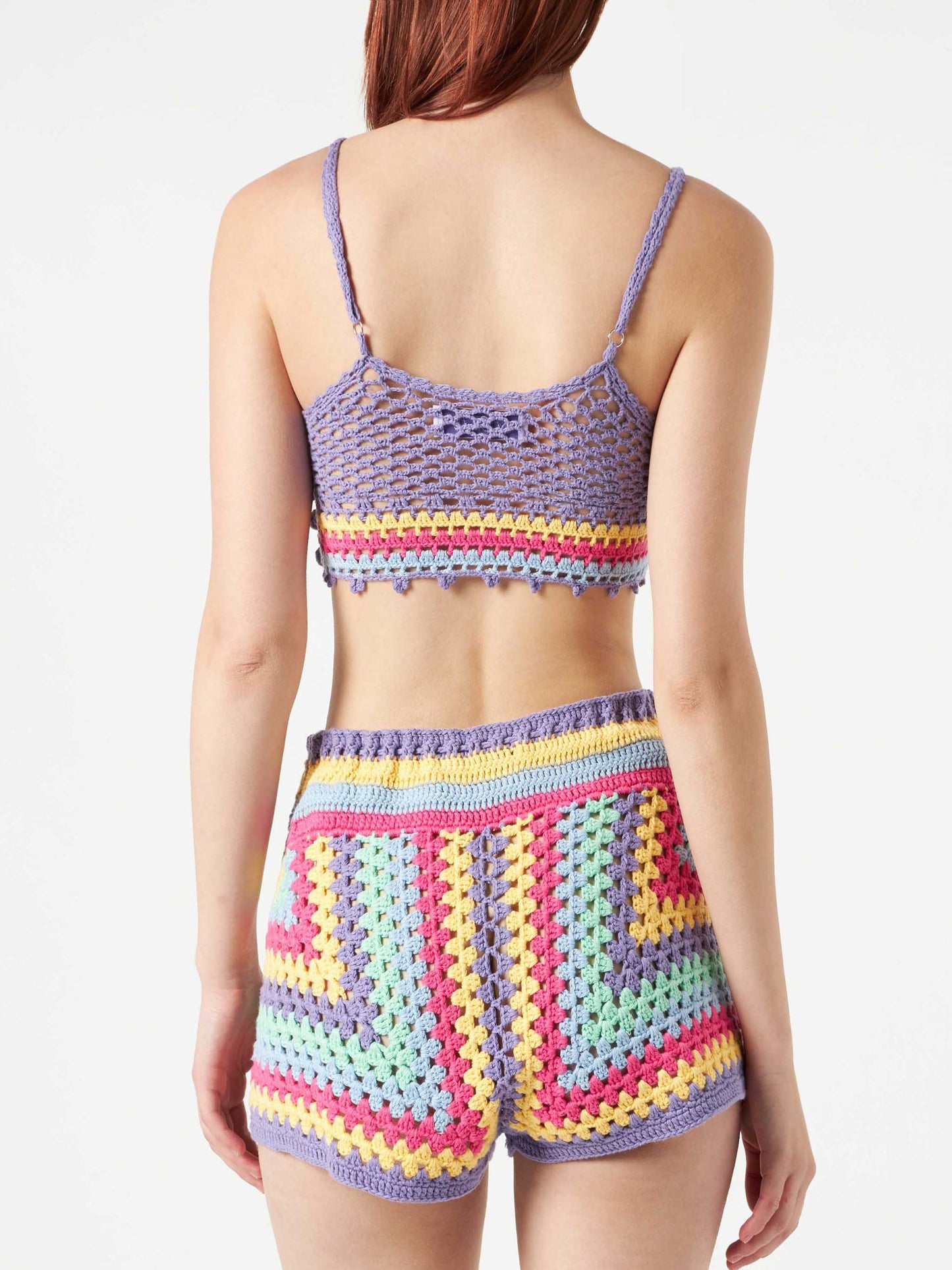 Multicolor crochet top