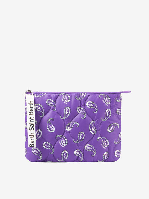 Puffer pochette with paisley print - MC2 Saint Barth