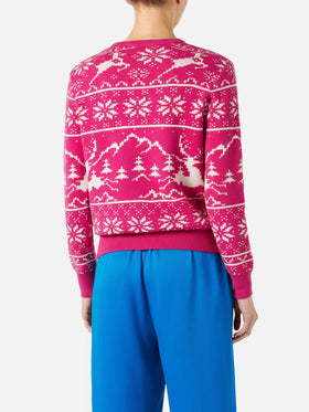 Maglione da donna con fantasia norvegese e ricamo Courma