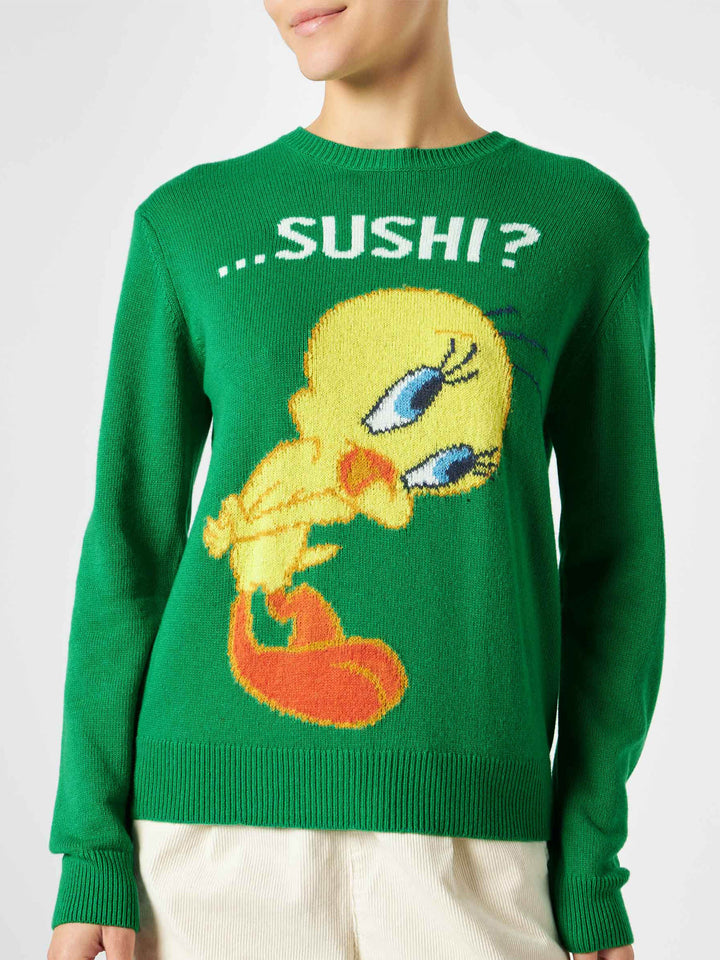 Woman sweater with Tweety print | WARNER BROS SPECIAL EDITION - MC2 Saint Barth