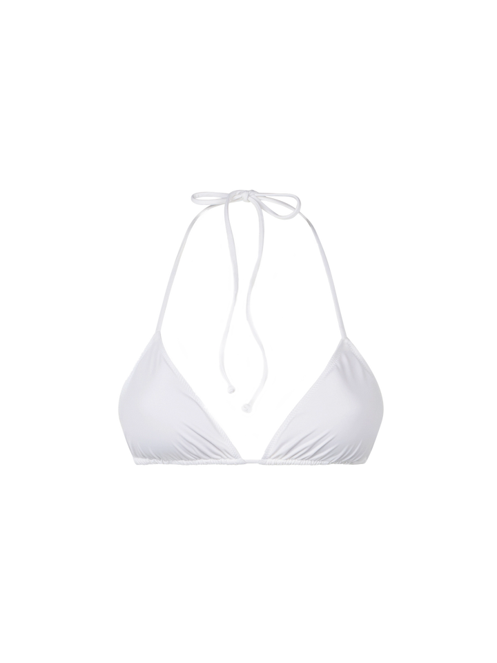 Woman white triangle top
