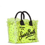 Borsa Colette in canvas di cotone con stampa bandana giallo fluo