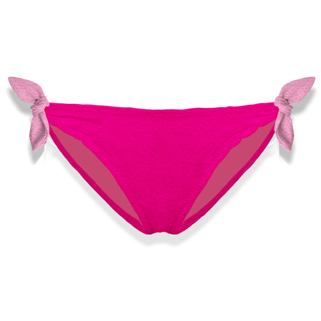 Girl fucsia swim briefs with embroidery