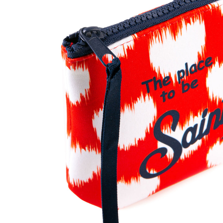 Pochette Aline in scuba con stampa cuori