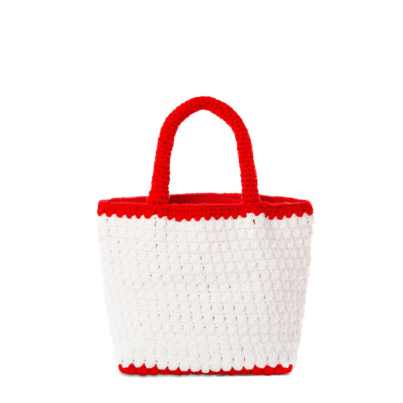 Heart embroidery crochet bag