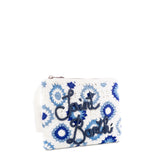 Pouch Parisienne bianca all'uncinetto con ricamo Saint Barth