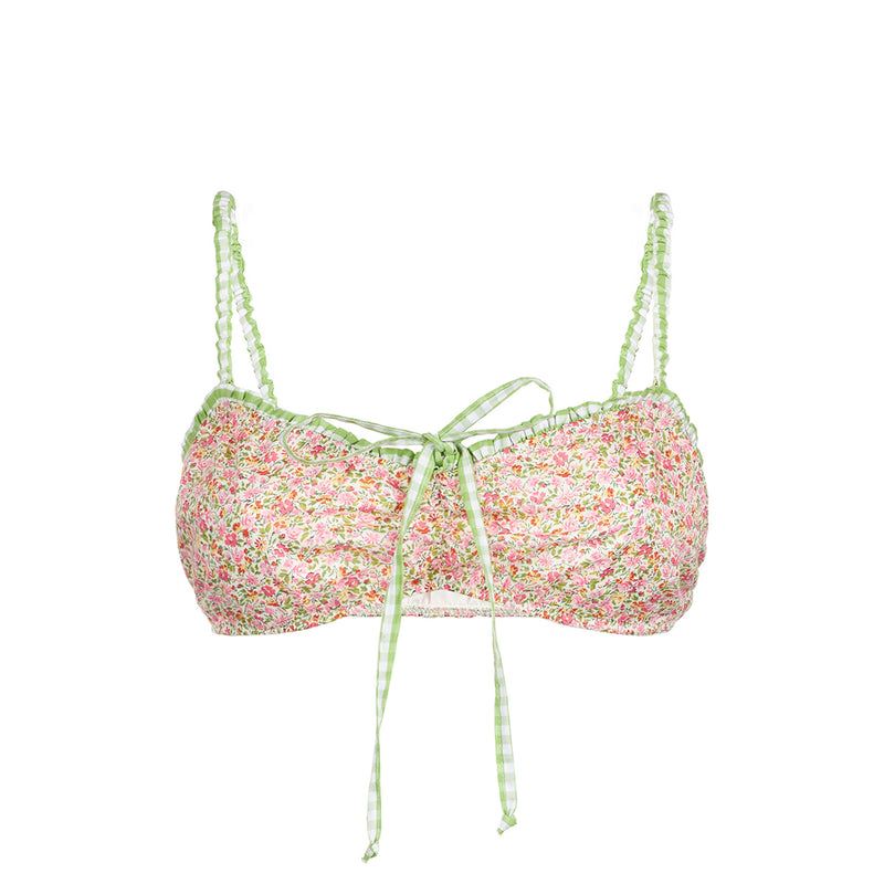 Costume da bagno top a bralette con stampa Liberty | Realizzato con tessuto Liberty