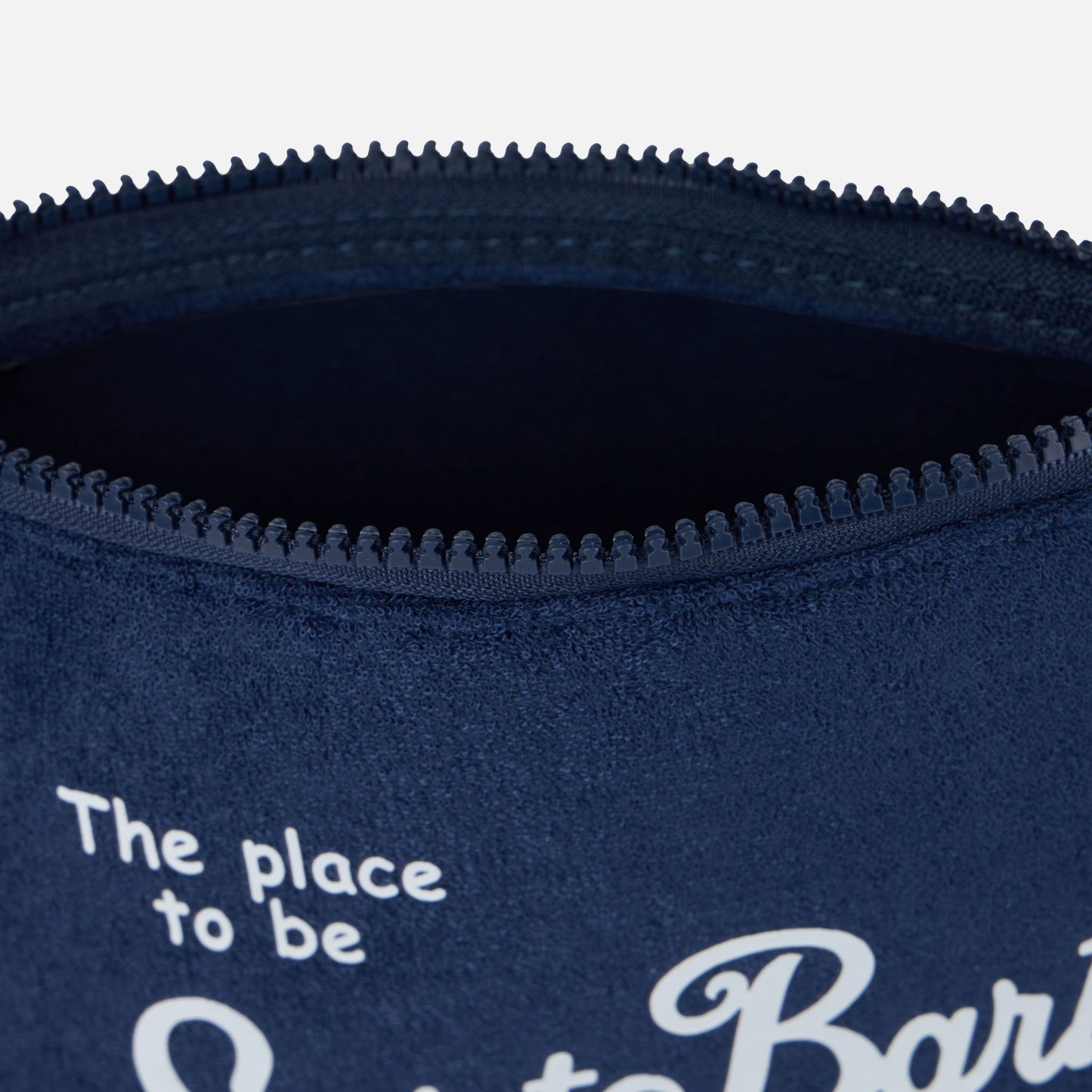Aline marineblaue Frottee-Pochette