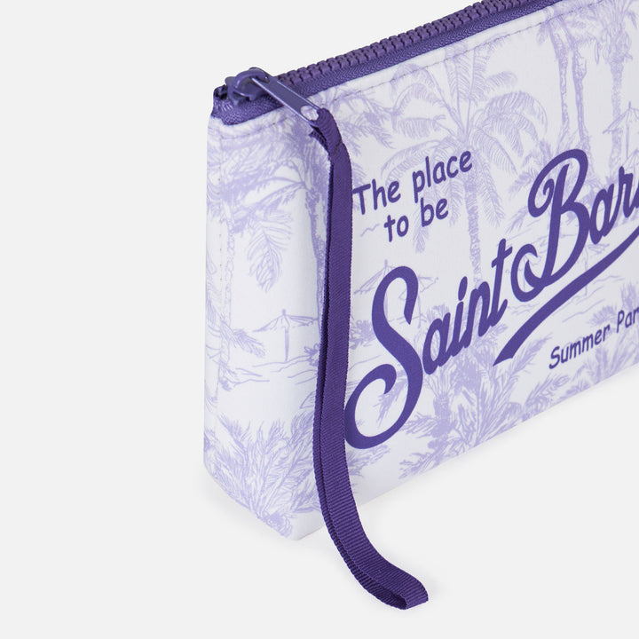 Aline Scuba-Pochette mit Toile-de-Jouy-Print