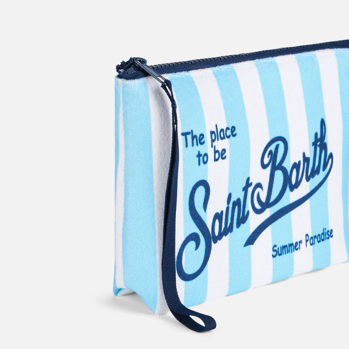 Aline-Terry-Pochette mit Saint-Barth-Print