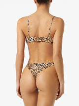 Damen-Bralette-Bikini mit Leopardenmuster